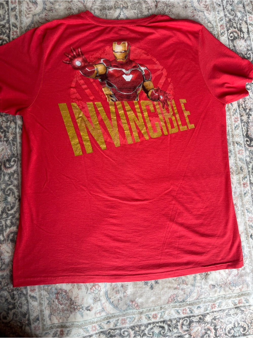 Marvel Mens XL Iron Man Graphic Tee in Red